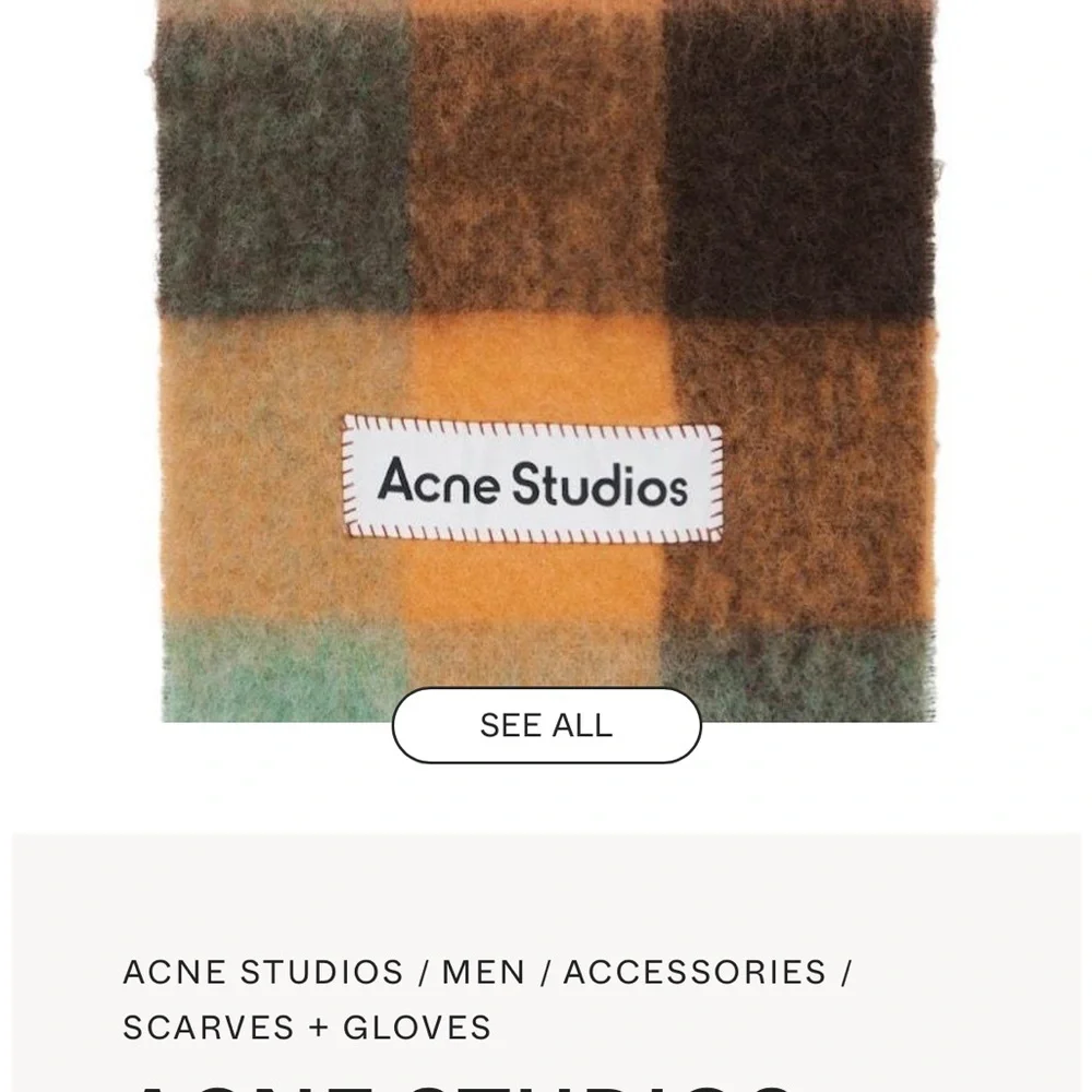 Acne Studios Multicolor Checkered Scarf - Picture 2 of 2